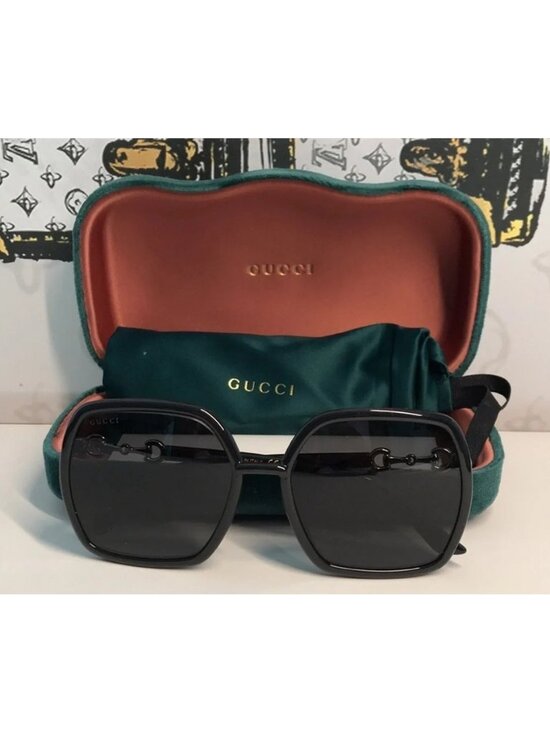 New  Authentic Gucci GG0890SA 001 Black Oversized Sunglasses main image 7